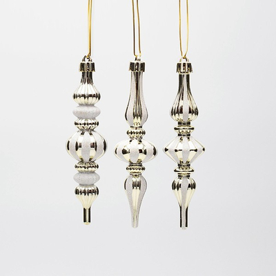 ΠΛΑΣΤΙΚΟΣ ΣΤΑΛΑΚΤΙΤΗΣ, ΧΡΥΣΟ ΜΕ ΛΕΥΚΟ, ΣΕΤ 3ΤΜΧ, 13cm