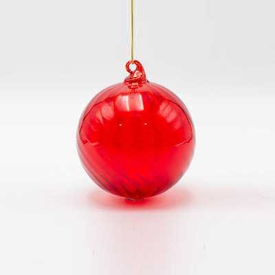 ΓΥΑΛΙΝΗ ΜΠΑΛΑ, ΚΟΚΚΙΝΗ ΔΙΑΦΑΝΗ, ΣΕΤ 4ΤΜΧ, 8cm