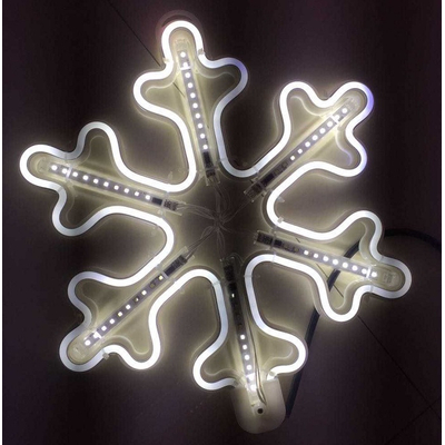 Χριστουγεννιάτικο φωτεινό διακοσμητικό LED - Χιονονιφάδα - 30cm-2m - Cool White - 150753