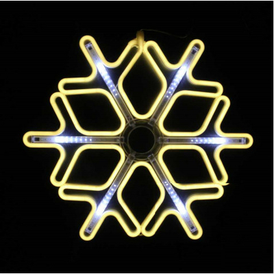 Χριστουγεννιάτικο φωτεινό διακοσμητικό LED - Χιονονιφάδα - 30cm-2m - Warm White - 150760