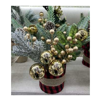 Χριστουγεννιάτικο επιτραπέζιο διακοσμητικό δεντράκι - YY24XS-YZG-2419 - 30cm - 715064