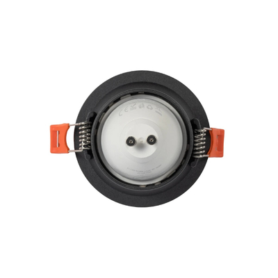 kelvo® DELTA 60629 Χωνευτό Κινούμενο Φωτιστικό Downlight Σποτ με Ντουί 1 x GU10 AC 220-240V IP20 - Μαύρο Ματ - Μ8.5 x Π8.5 x Υ3.5cm / Q7.5cm