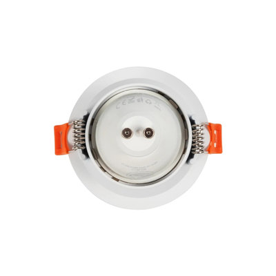 kelvo® DELTA 60630 Χωνευτό Κινούμενο Φωτιστικό Downlight Σποτ με Ντουί 1 x GU10 AC 220-240V IP20 - Λευκό Ματ - Μ8.5 x Π8.5 x Υ3.5cm / Q7.5cm