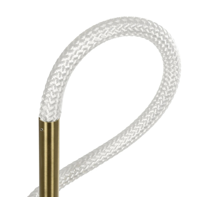 kelvo® GLOW 61685 Μοντέρνο Επιτραπέζιο Φωτιστικό Πορτατίφ LED 18W 1800lm 360° AC 220-240V IP20 Ρυθμιζόμενο Λευκό CCT με Αφή 2700K/4500K/6000K Dimmable - Lumileds SMD Chip - Χρυσό Πλατίνα & Λευκό Νήμα - Μ30 x Π30 x Υ60cm - 3 Χρόνια Εγγύηση