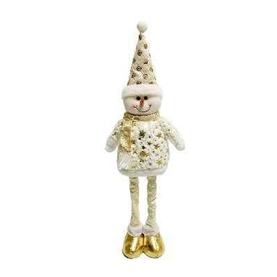 Χριστουγεννιάτικη λούτρινη κούκλα Χιονάνθρωπος - Πτυσσόμενη - MT94101B - 501470