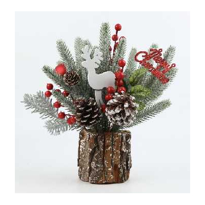 Χριστουγεννιάτικο επιτραπέζιο διακοσμητικό δεντράκι - YY24XS-YZG-2409 - 30cm - 715033