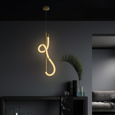 kelvo® GLOW 61681 Μοντέρνο Κρεμαστό Φωτιστικό Οροφής LED 24W 2400lm 360° AC 220-240V IP20 Ρυθμιζόμενο Λευκό CCT με On/Off 2700K/4500K/6000K - Lumileds SMD Chip - Χρυσό Πλατίνα & Λευκό Νήμα - Μ30 x Π30 x Υ70cm - 3 Χρόνια Εγγύηση