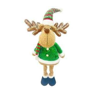 Χριστουγεννιάτικη λούτρινη κούκλα Τάρανδος - Πτυσσόμενη - MY93102C - 501517