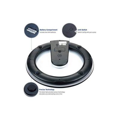 Ψηφιακή ζυγαριά μπάνιου γυάλινη - EB-618 - 522886