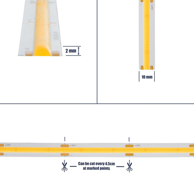GLOBOSTAR® BEE 70351 Ταινία LED 10W/m 1000lm/m 120° DC 24V IP20 528 x COB Chip/m Φυσικό Λευκό 4500K Dimmable - Μ500 x Π1 x Υ0.2cm - Ρολό 5 Μέτρων - 5 Χρόνια Εγγύηση