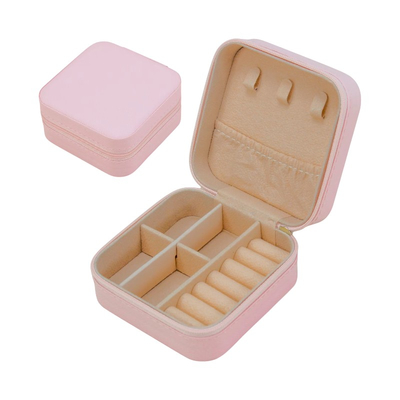 Θήκη οργάνωσης κοσμημάτων mini με φερμουάρ - LD1006 - 922132 - Pink