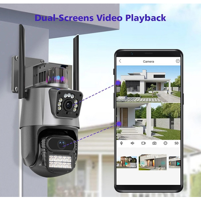 Κάμερα ασφαλείας IP Dual - Security Camera - WiFi - 310777