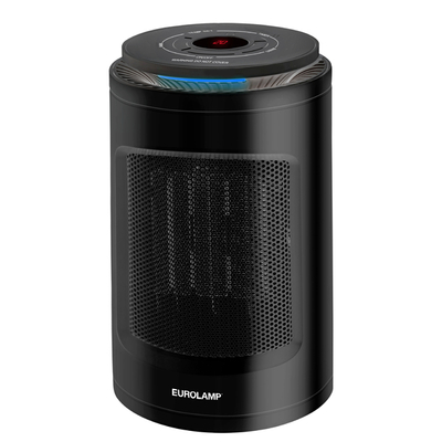 ΑΕΡΟΘΕΡΜΟ ΚΕΡΑΜΙΚΟ 1500W ΚΥΚΛΙΚΟ ΜΑΥΡΟ ΜΕ ΤΗΛΕΧΕΙΡΙΣΤΗΡΙΟ