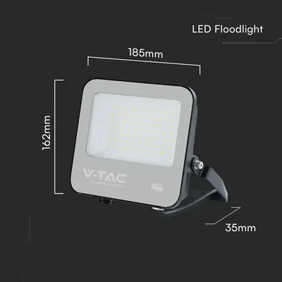 50W FLOODLIGHT-CREE CHIP CCT:6500K BLACK BODY GREY GLASS (135LM/W) 6YRS WARRANTY IP65