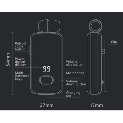 Ασύρματο ακουστικό Bluetooth - F580 - Fineblue - 700079 - Black