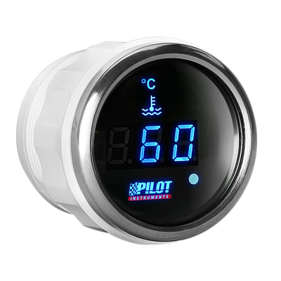 ΟΡΓΑΝΟ ΘΕΡΜΟΚΡΑΣΙΑΣ ΛΑΔΙΟΥ ΨΗΦΙΑΚΟ ΜΑΥΡΟ ΜΕ ΛΕΥΚΟ ΦΩΣ BLACK DIGITAL SERIES 9-32V 52mm