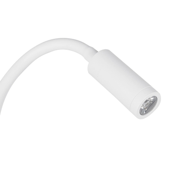 GLOBOSTAR® GOOSE 61693 Μοντέρνο Φωτιστικό Τοίχου - Απλίκα Ξενοδοχείου Reading Light με Φορτιστή USB 3A LED 6W 600lm 36° & 360° AC 220-240V IP20 Θερμό Λευκό 2700K - Bridgelux COB Chip & TÜV SÜD Driver - Λευκό Ματ - Μ15.5 x Π22.5 x Υ30cm - 3 Χρόνια Εγγύηση