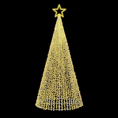 ΕΠΑΓΓΕΛΜΑΤΙΚΟ ΣΧΕΔΙΟ, ΧΡΙΣΤΟΥΓΕΝΝΙΑΤΙΚΟ ΔΕΝΤΡΟ 3D, 230V, ΘΕΡΜΟ ΛΕΥΚΟ LED, 500x200cm, IP65