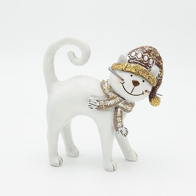 ΓΑΤΟΥΛΑ ΠΟΛΥΡΕΖΙΝ, ΛΕΥΚΗ, 13.5x14.5cm