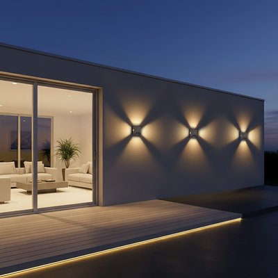 kelvo® ARKOS KLV-101-0111 Μοντέρνο Φωτιστικό Τοίχου - Απλίκα LED 8W 840lm 15° AC 220-240V Αδιάβροχο IP65 Θερμό Λευκό 2700K - Lumileds COB Chip & TÜV SÜD Driver - Γκρι Ανθρακί Ματ - Μ14 x Π5.5 x Υ14cm - 5 Χρόνια Εγγύηση