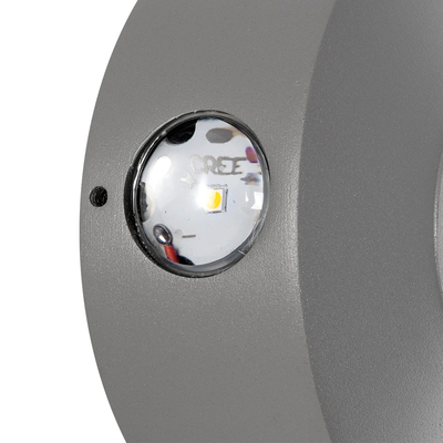 kelvo® ARKOS KLV-101-0108 Μοντέρνο Φωτιστικό Τοίχου - Απλίκα LED 8W 840lm 15° AC 220-240V Αδιάβροχο IP65 Θερμό Λευκό 2700K - Lumileds COB Chip & TÜV SÜD Driver - Γκρι Ανθρακί Ματ - Μ13 x Π5.5 x Υ13cm - 5 Χρόνια Εγγύηση