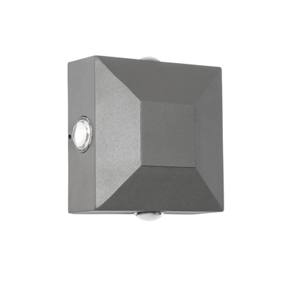 kelvo® ARKOS KLV-101-0111 Μοντέρνο Φωτιστικό Τοίχου - Απλίκα LED 8W 840lm 15° AC 220-240V Αδιάβροχο IP65 Θερμό Λευκό 2700K - Lumileds COB Chip & TÜV SÜD Driver - Γκρι Ανθρακί Ματ - Μ14 x Π5.5 x Υ14cm - 5 Χρόνια Εγγύηση