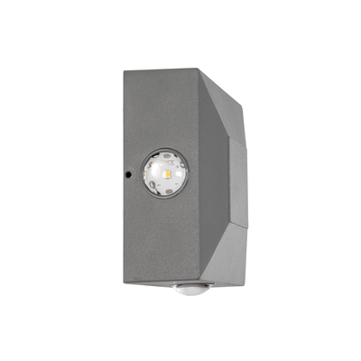 kelvo® ARKOS KLV-101-0111 Μοντέρνο Φωτιστικό Τοίχου - Απλίκα LED 8W 840lm 15° AC 220-240V Αδιάβροχο IP65 Θερμό Λευκό 2700K - Lumileds COB Chip & TÜV SÜD Driver - Γκρι Ανθρακί Ματ - Μ14 x Π5.5 x Υ14cm - 5 Χρόνια Εγγύηση