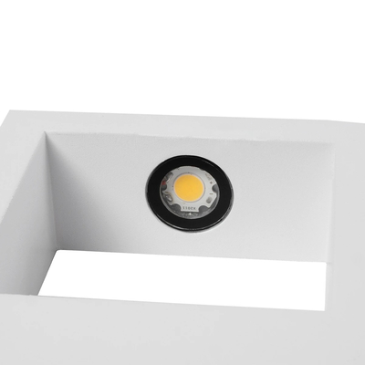 kelvo® AURA KLV-101-0118 Μοντέρνο Φωτιστικό Τοίχου - Απλίκα LED 7W 875lm 45° AC 220-240V Αδιάβροχο IP65 Θερμό Λευκό 2700K - Bridgelux COB Chip & TÜV SÜD Driver - Λευκό Ματ - Μ15 x Π12.5 x Υ4.5cm - 5 Χρόνια Εγγύηση