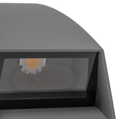 kelvo® FLUX KLV-101-0120 Μοντέρνο Φωτιστικό Τοίχου - Απλίκα LED 6W 750lm 30° AC 220-240V Αδιάβροχο IP65 Θερμό Λευκό 2700K - Bridgelux COB Chip & TÜV SÜD Driver - Γκρι Ανθρακί Ματ - Μ5 x Π8.5 x Υ17cm - 5 Χρόνια Εγγύηση