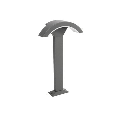 kelvo® GREMO KLV-101-0125 Μοντέρνο Φωτιστικό Κολωνάκι Κήπου LED 10W 1050lm 45° AC 220-240V Αδιάβροχο IP65 Θερμό Λευκό 2700K - Lumileds SMD Chip & TÜV SÜD Driver - Γκρι Ανθρακί Ματ - Μ29.5 x Π11.5 x Υ50cm - 5 Χρόνια Εγγύηση