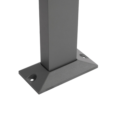 kelvo® GREMO KLV-101-0125 Μοντέρνο Φωτιστικό Κολωνάκι Κήπου LED 10W 1050lm 45° AC 220-240V Αδιάβροχο IP65 Θερμό Λευκό 2700K - Lumileds SMD Chip & TÜV SÜD Driver - Γκρι Ανθρακί Ματ - Μ29.5 x Π11.5 x Υ50cm - 5 Χρόνια Εγγύηση