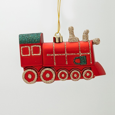 ΠΛΑΣΤΙΚΟ ΣΤΟΛΙΔΙ, ΚΟΚΚΙΝΟ ΤΡΕΝΑΚΙ ΜΕ ΠΡΑΣΙΝΟ GLITTER, ΣΕΤ 2ΤΜΧ, 11cm