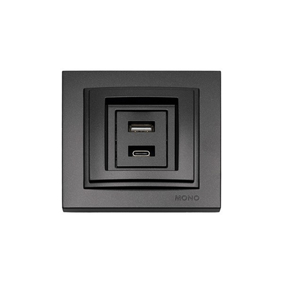 ΠΡΙΖΑ USB 220V / 5V 2.4A ΜΑΥΡΟ