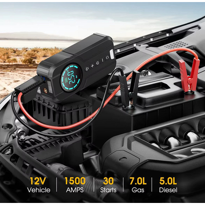Εκκινητής μπαταρίας οχημάτων Jump Starter & αεροσυμπιεστής - JG819 - 567819