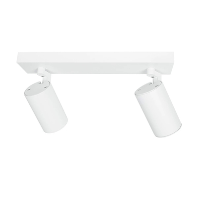 kelvo® SPOTA KLV-101-0137 Μοντέρνο Κινούμενο Φωτιστικό Σποτ Οροφής με Ντουί 2 x GU10 90° AC 220-240V IP20 - Λευκό Ματ - Μ30 x Π6 x Υ14.5cm