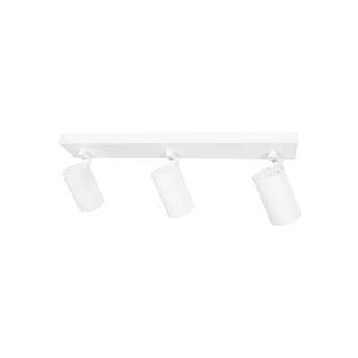 kelvo® SPOTA KLV-101-0139 Μοντέρνο Κινούμενο Φωτιστικό Σποτ Οροφής με Ντουί 3 x GU10 90° AC 220-240V IP20 - Λευκό Ματ - Μ48 x Π6.2 x Υ14cm