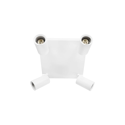 kelvo® SPOTA KLV-101-0147 Μοντέρνο Κινούμενο Φωτιστικό Σποτ Οροφής με Ντουί 4 x GU10 90° AC 220-240V IP20 - Λευκό Ματ - Μ26 x Π26 x Υ14cm