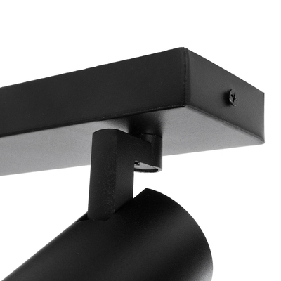 kelvo® SPOTA KLV-101-0142 Μοντέρνο Κινούμενο Φωτιστικό Σποτ Οροφής με Ντουί 5 x GU10 90° AC 220-240V IP20 - Μαύρο Ματ - Μ79.5 x Π6.3 x Υ14cm