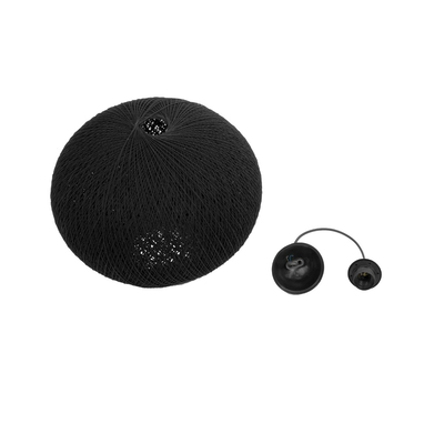 GLOBOSTAR® SOLEI 205-0004 Boho Κρεμαστό Φωτιστικό Οροφής με Ντουί 1 x E27 AC 220-240V IP20 - Μαύρο - M40 x Π40 x Υ45cm