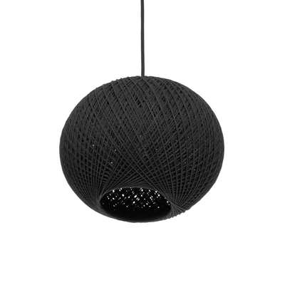 GLOBOSTAR® SOLEI 205-0006 Boho Κρεμαστό Φωτιστικό Οροφής με Ντουί 1 x E27 AC 220-240V IP20 - Μαύρο - M20 x Π20 x Υ25cm