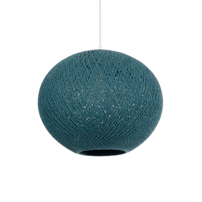 GLOBOSTAR® SOLEI 205-0010 Boho Κρεμαστό Φωτιστικό Οροφής με Ντουί 1 x E27 AC 220-240V IP20 - Τιρκουάζ - M40 x Π40 x Υ45cm