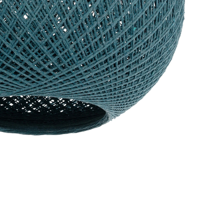 GLOBOSTAR® SOLEI 205-0011 Boho Κρεμαστό Φωτιστικό Οροφής με Ντουί 1 x E27 AC 220-240V IP20 - Τιρκουάζ - M30 x Π30 x Υ35cm