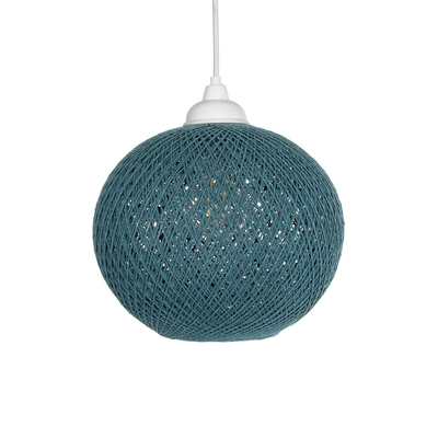 GLOBOSTAR® SOLEI 205-0012 Boho Κρεμαστό Φωτιστικό Οροφής με Ντουί 1 x E27 AC 220-240V IP20 - Τιρκουάζ - M20 x Π20 x Υ25cm