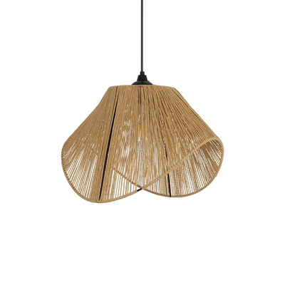 GLOBOSTAR® ECLAIR 205-0030 Boho Κρεμαστό Φωτιστικό Οροφής με Ντουί 1 x E27 AC 220-240V IP20 - Μπεζ - M41 x Π27 x Υ29cm