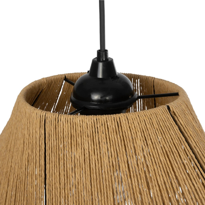 GLOBOSTAR® ELDA 205-0032 Boho Κρεμαστό Φωτιστικό Οροφής με Ντουί 1 x E27 AC 220-240V IP20 - Μπεζ - M32 x Π21 x Υ24cm