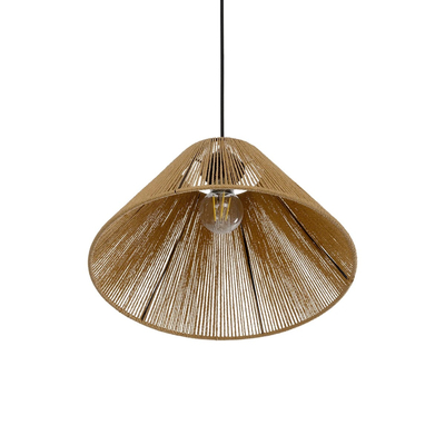 GLOBOSTAR® COROIN 205-0036 Boho Κρεμαστό Φωτιστικό Οροφής με Ντουί 1 x E27 AC 220-240V IP20 - Μπεζ - M35 x Π35 x Υ21cm