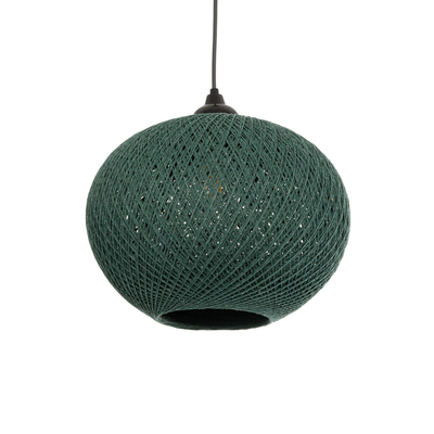 GLOBOSTAR® SOLEI 205-0014 Boho Κρεμαστό Φωτιστικό Οροφής με Ντουί 1 x E27 AC 220-240V IP20 - Πράσινο - M30 x Π30 x Υ35cm