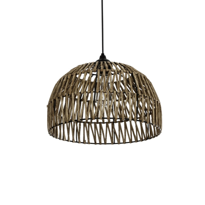 GLOBOSTAR® ARANCIA 205-0047 Boho Κρεμαστό Φωτιστικό Οροφής με Ντουί 1 x E27 AC 220-240V IP20 - Μπεζ - M35 x Π35 x Υ26cm