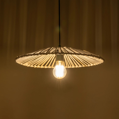 GLOBOSTAR® JAPAN 205-0052 Boho Κρεμαστό Φωτιστικό Οροφής με Ντουί 1 x E27 AC 220-240V IP20 - Λευκό - M40 x Π40 x Υ8cm