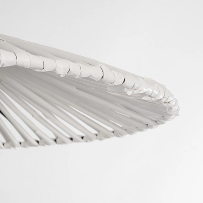 GLOBOSTAR® JAPAN 205-0052 Boho Κρεμαστό Φωτιστικό Οροφής με Ντουί 1 x E27 AC 220-240V IP20 - Λευκό - M40 x Π40 x Υ8cm